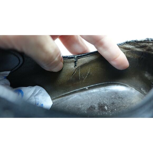 VTG The Hanover Shoe black men's 11 M wingtip dress shoes - Picture 9 of 10